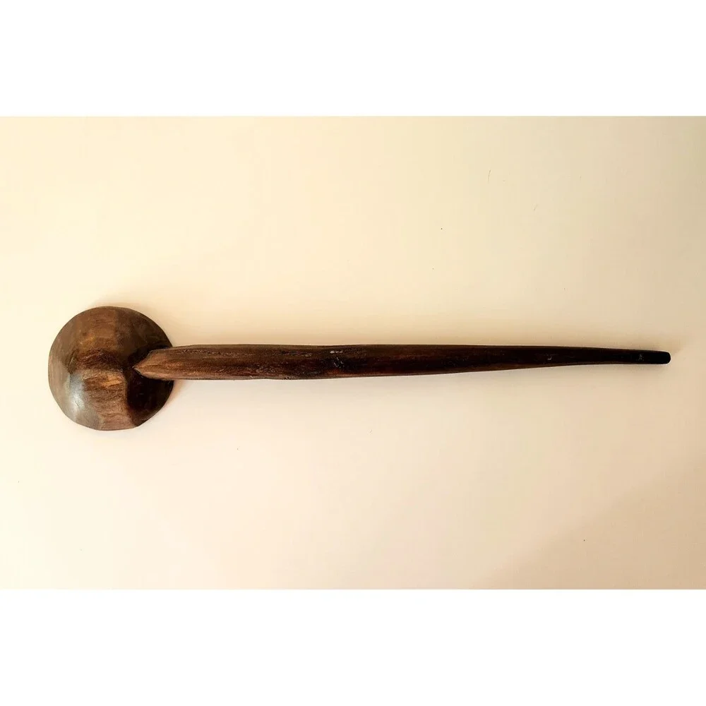 VTG Extra Long Wooden Ladle Hand Carved Rustic Primitive Farmhouse Kitchen 21